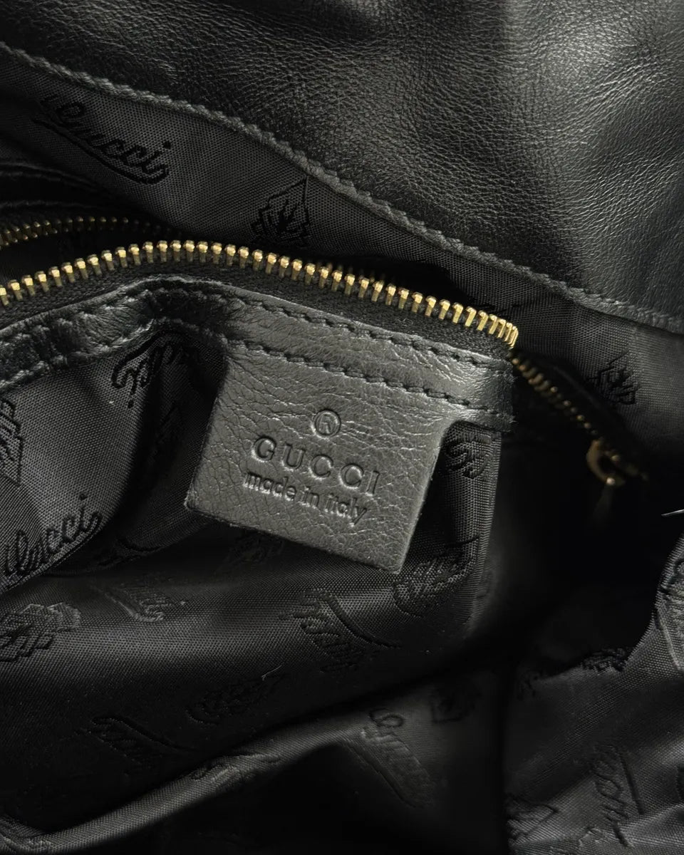 AW2008 Gucci Black Karakul Indy Fur Bamboo Handle Bag pqaxnSm 10
