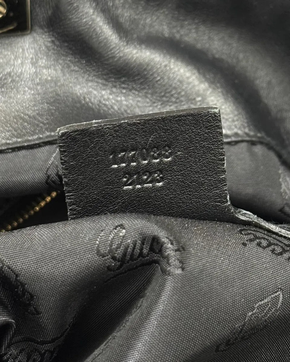 AW2008 Gucci Black Karakul Indy Fur Bamboo Handle Bag pqaxnSm 11