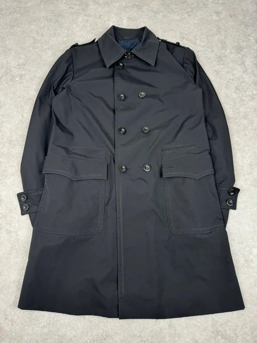 AW2008 Gucci Black Premium Buttoned Trench Coat UxhxdEj 3