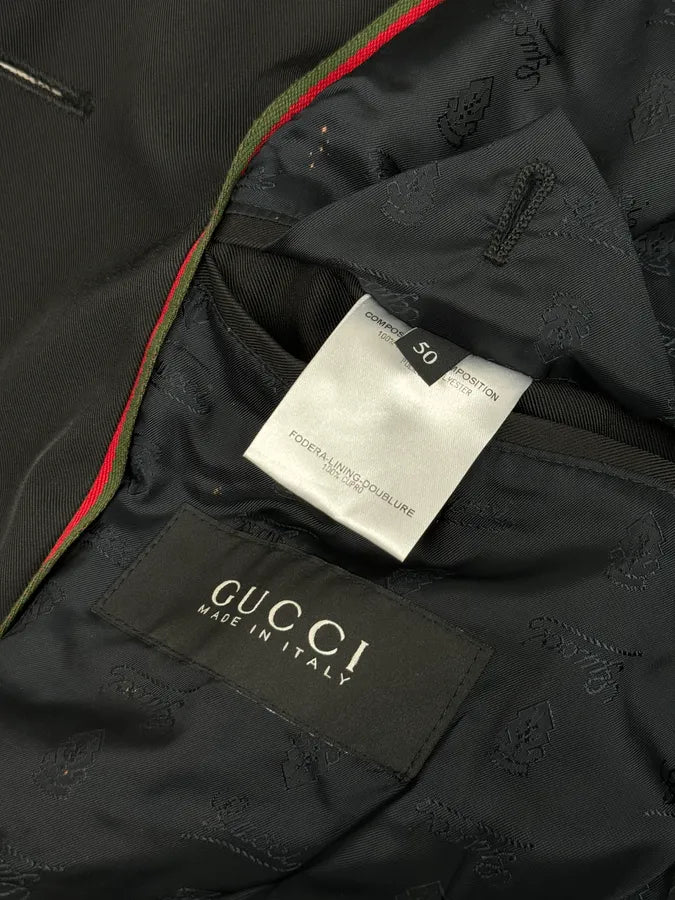 AW2008 Gucci Black Premium Buttoned Trench Coat UxhxdEj 9