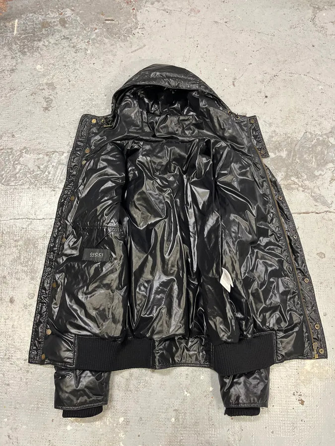 AW2008 Gucci Black Relaxed Puffer Jacket yKRDWYo 8