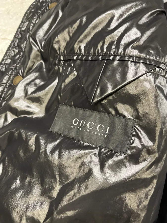AW2008 Gucci Black Relaxed Puffer Jacket yKRDWYo 9
