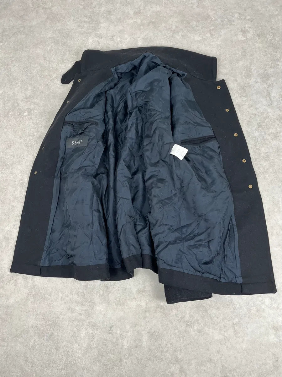 AW2008 Gucci Black Wool Buttoned Premium Jacket by Frida Giannini zwvGrOE 8