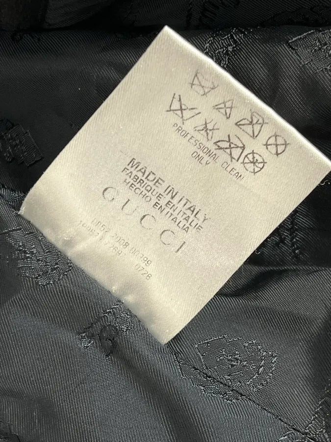 AW2008 Gucci Black Wool Buttoned Premium Jacket by Frida Giannini zwvGrOE 13