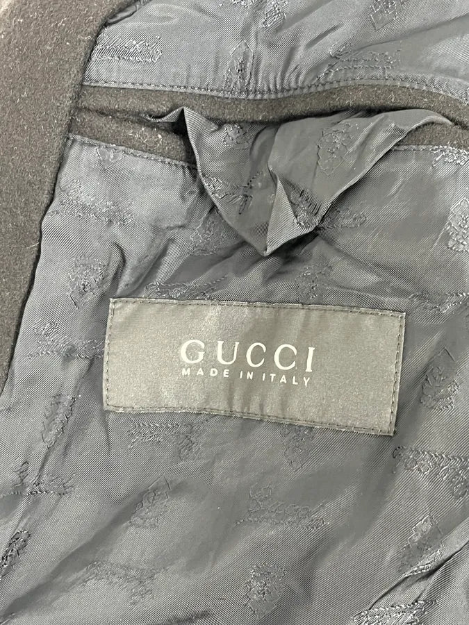 AW2008 Gucci Black Wool Buttoned Premium Jacket by Frida Giannini zwvGrOE 12