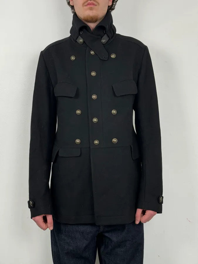 AW2008 Gucci Black Wool Buttoned Premium Jacket by Frida Giannini zwvGrOE 0