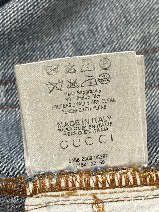 AW2008 Gucci Blue Slim Denim Jeans uTiCrMO 10