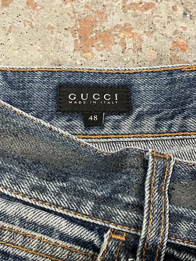 AW2008 Gucci Blue Slim Denim Jeans uTiCrMO 8
