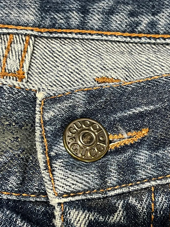 AW2008 Gucci Blue Slim Denim Jeans uTiCrMO 9