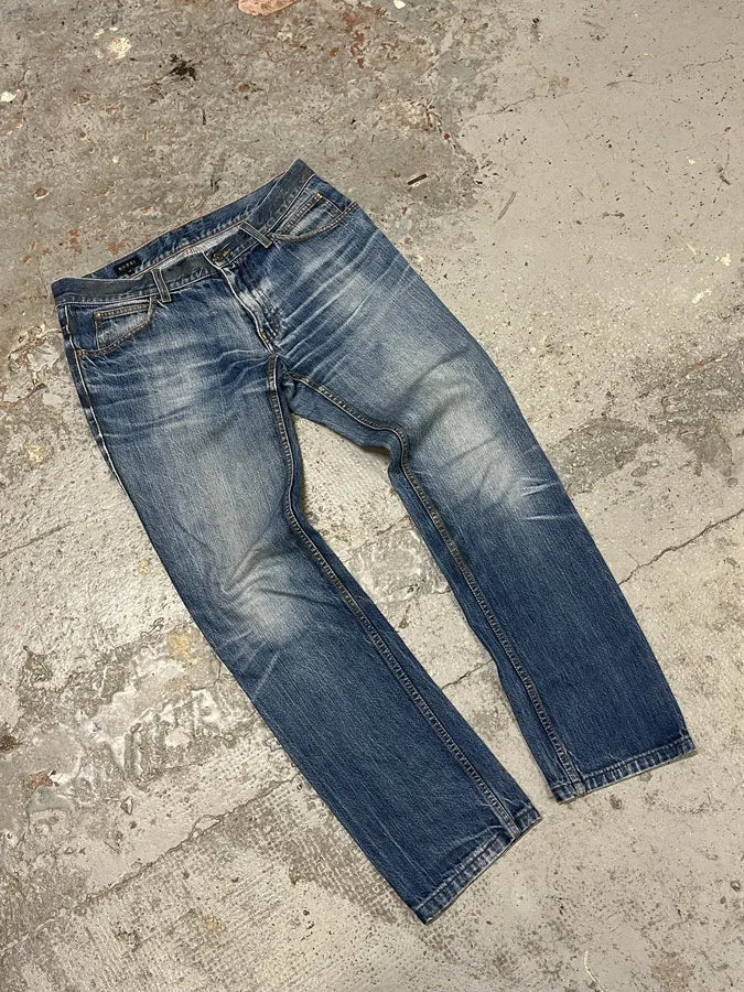 AW2008 Gucci Blue Slim Denim Jeans uTiCrMO 4