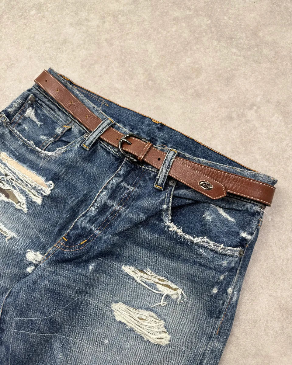 AW2008 Gucci Brown Leather Belt by Frida Giannini lELGaCV 1