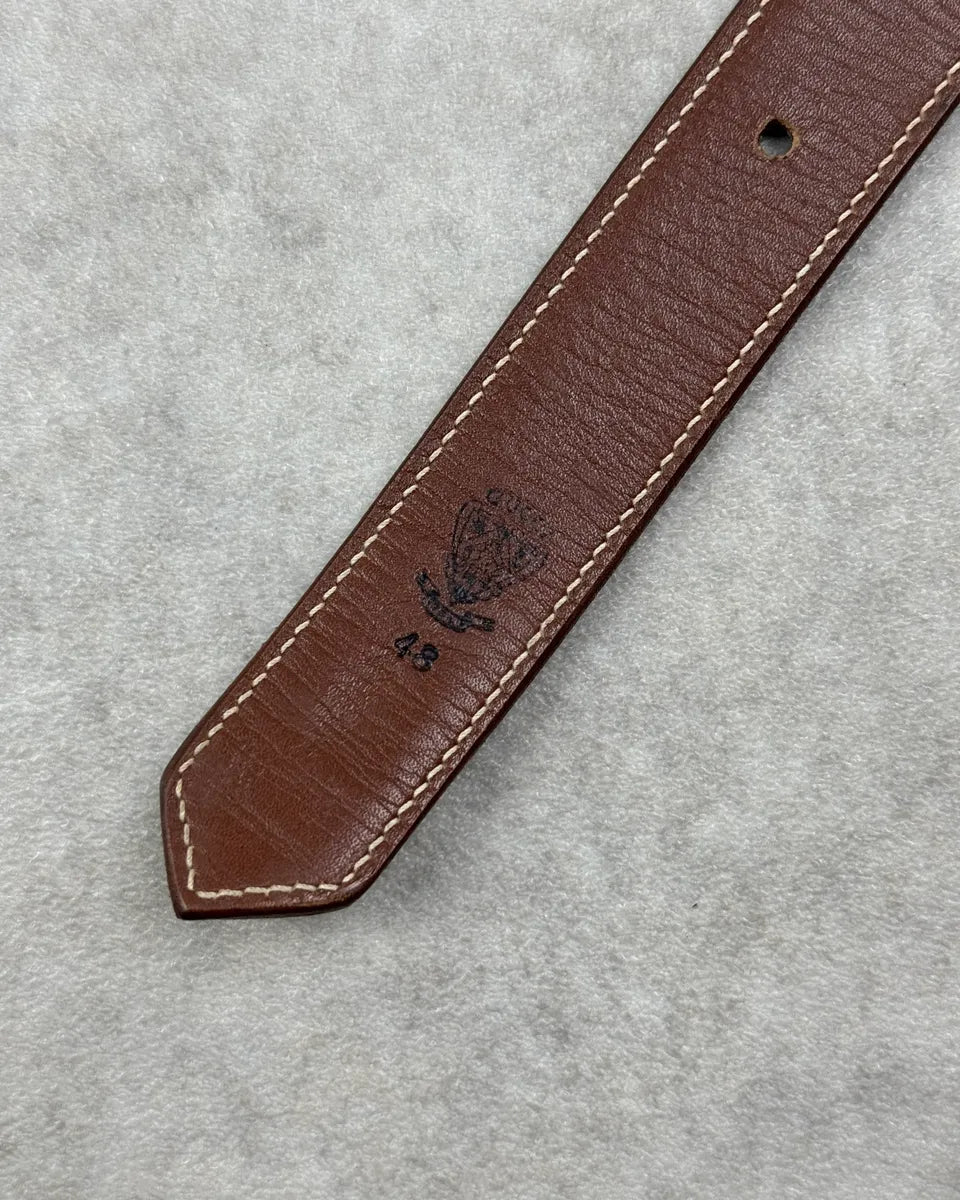 AW2008 Gucci Brown Leather Belt by Frida Giannini lELGaCV 8