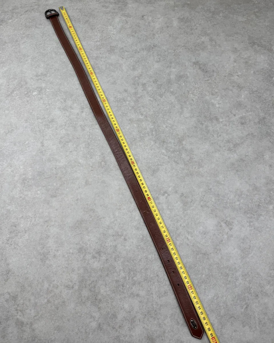 AW2008 Gucci Brown Leather Belt by Frida Giannini lELGaCV 9