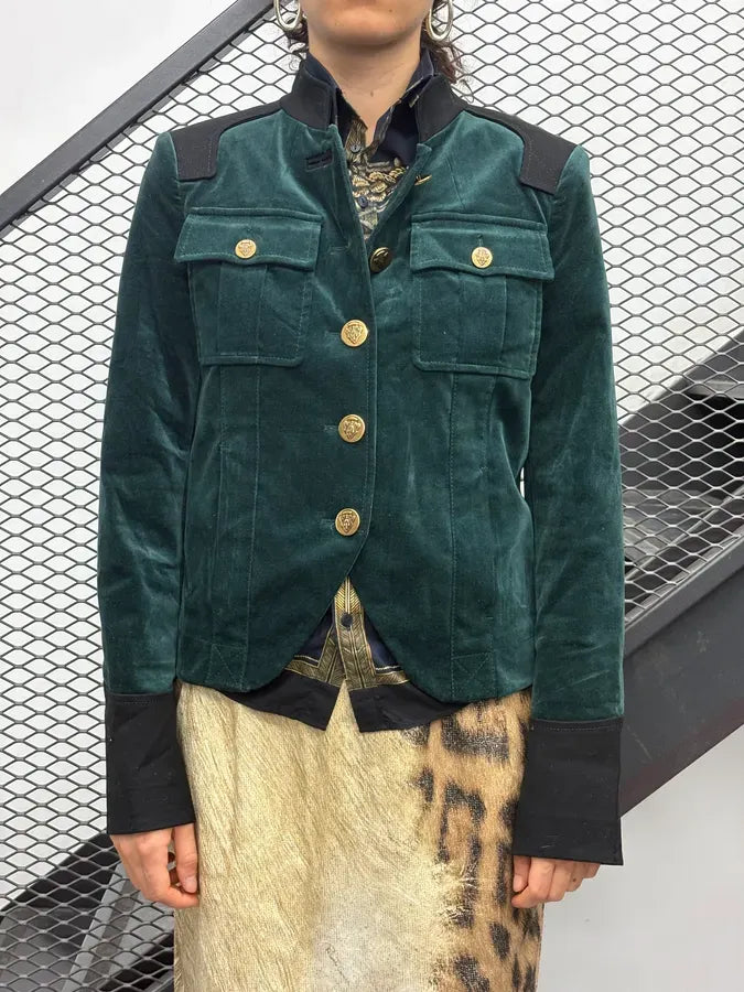 AW2008 Gucci Dark Green Velvet Blazer Jacket by Frida Giannini LXVfwpC 1