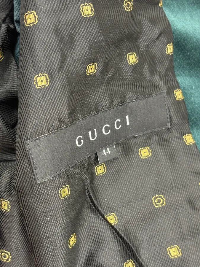AW2008 Gucci Dark Green Velvet Blazer Jacket by Frida Giannini LXVfwpC 11