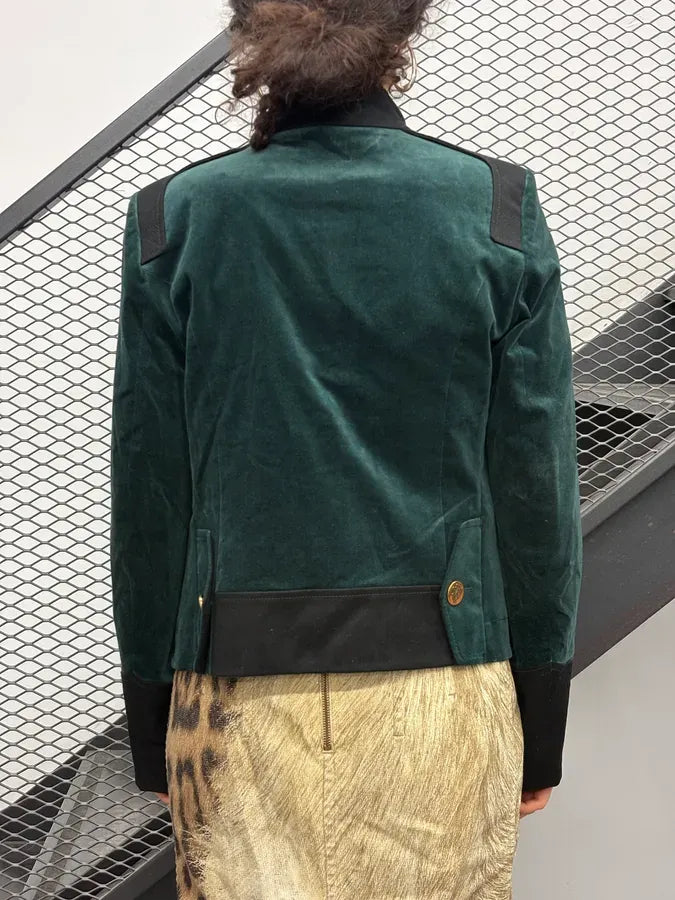 AW2008 Gucci Dark Green Velvet Blazer Jacket by Frida Giannini LXVfwpC 2