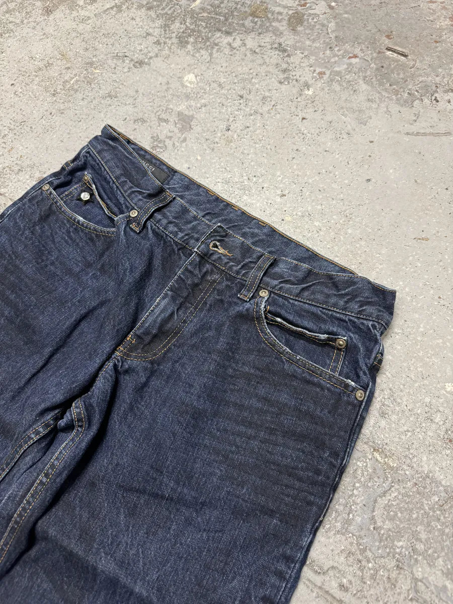 AW2008 Gucci Navy Brut Blue Regular Denim Jeans NiolIud 12