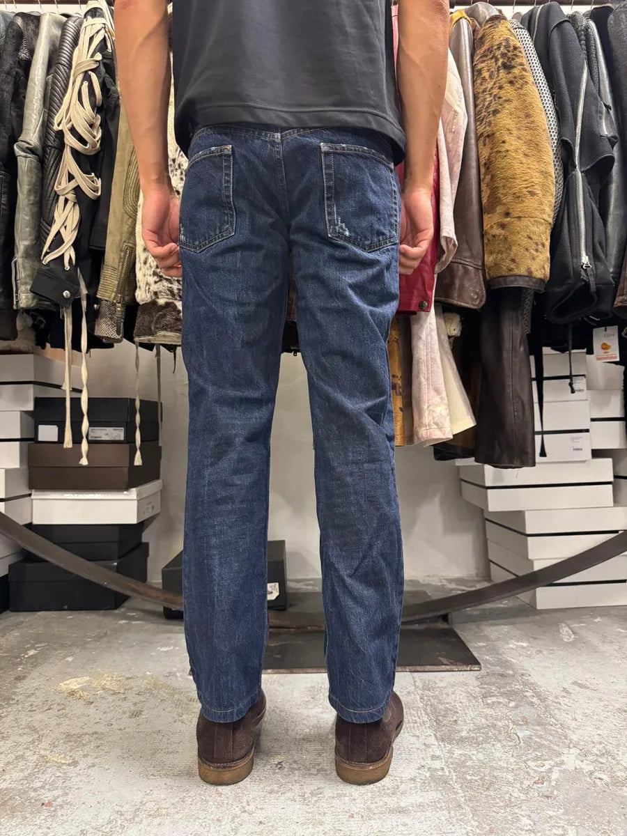 AW2008 Gucci Navy Brut Blue Regular Denim Jeans NiolIud 4
