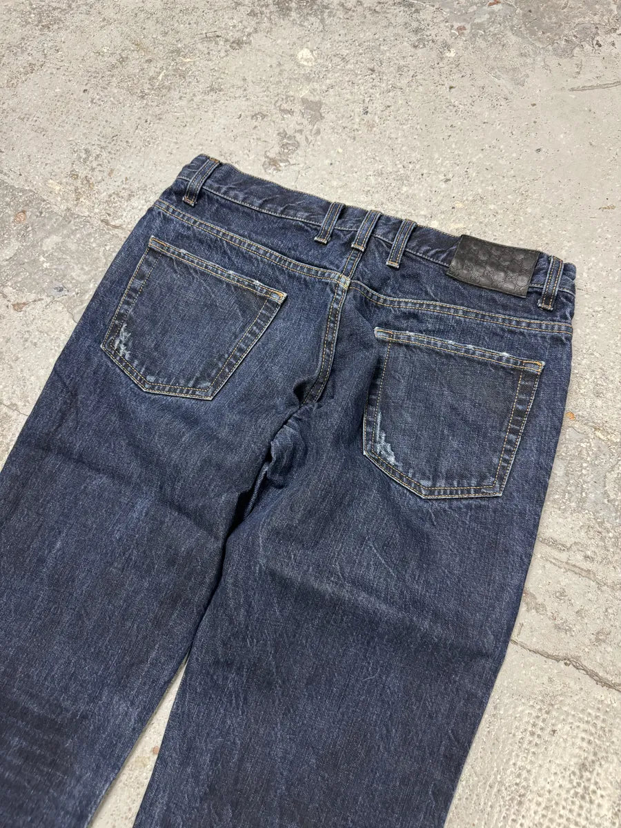 AW2008 Gucci Navy Brut Blue Regular Denim Jeans NiolIud 6
