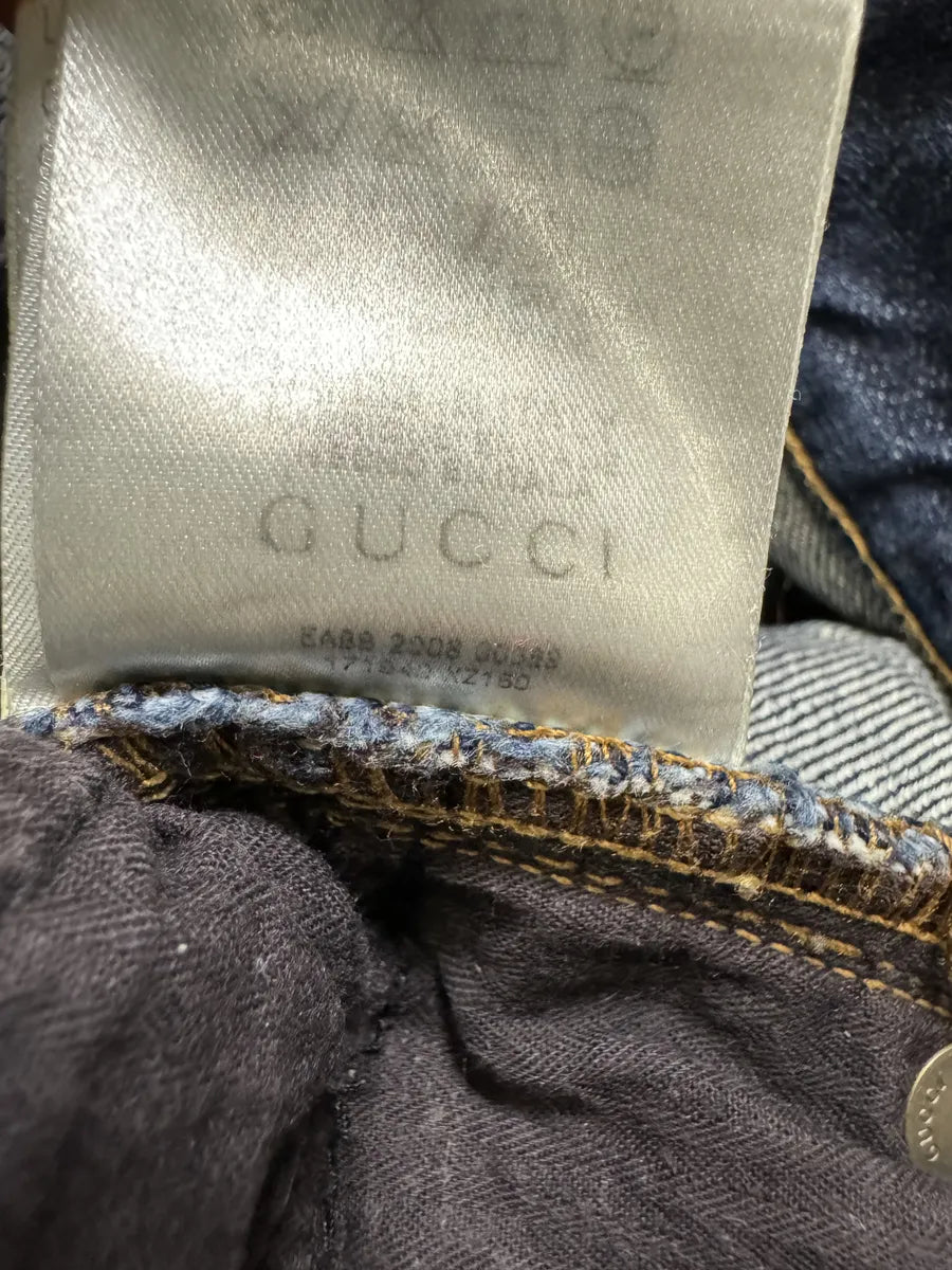 AW2008 Gucci Navy Brut Blue Regular Denim Jeans NiolIud 9
