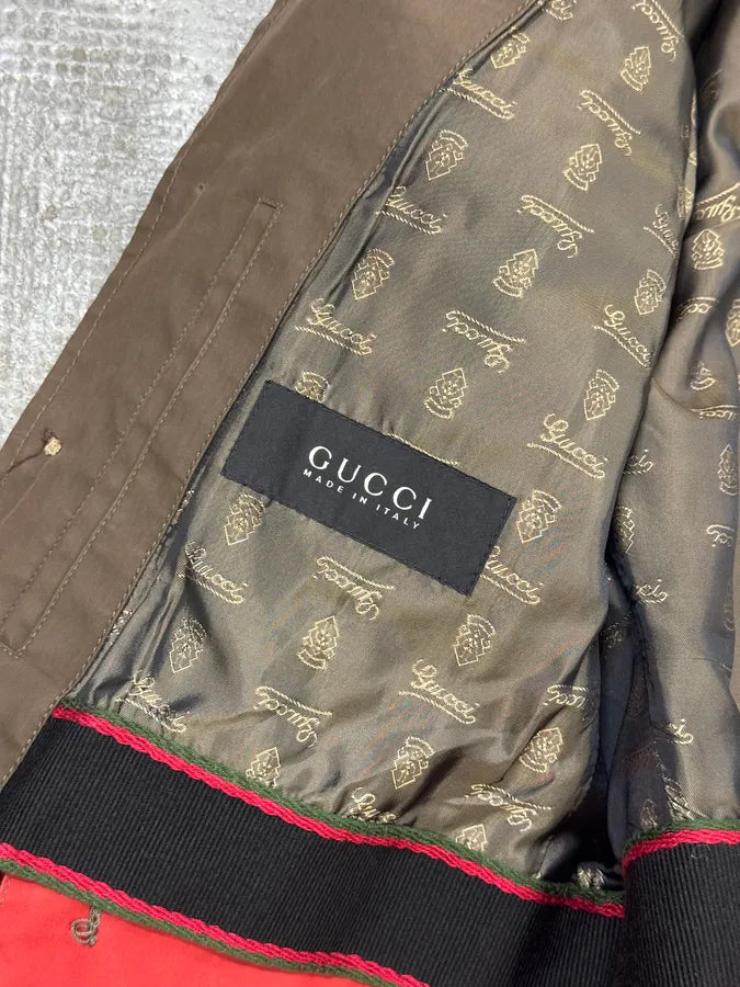 AW2008 Gucci Officer Beige Utility Cotton Jacket jqNjTMi 9