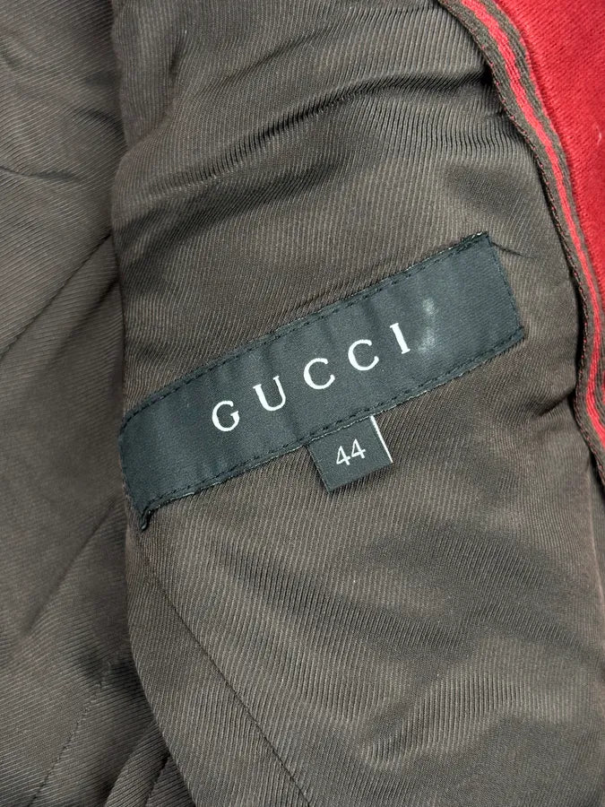 AW2008 Gucci Red Officer Buttoned Jacket by Frida Giannini sMFTqAX 10
