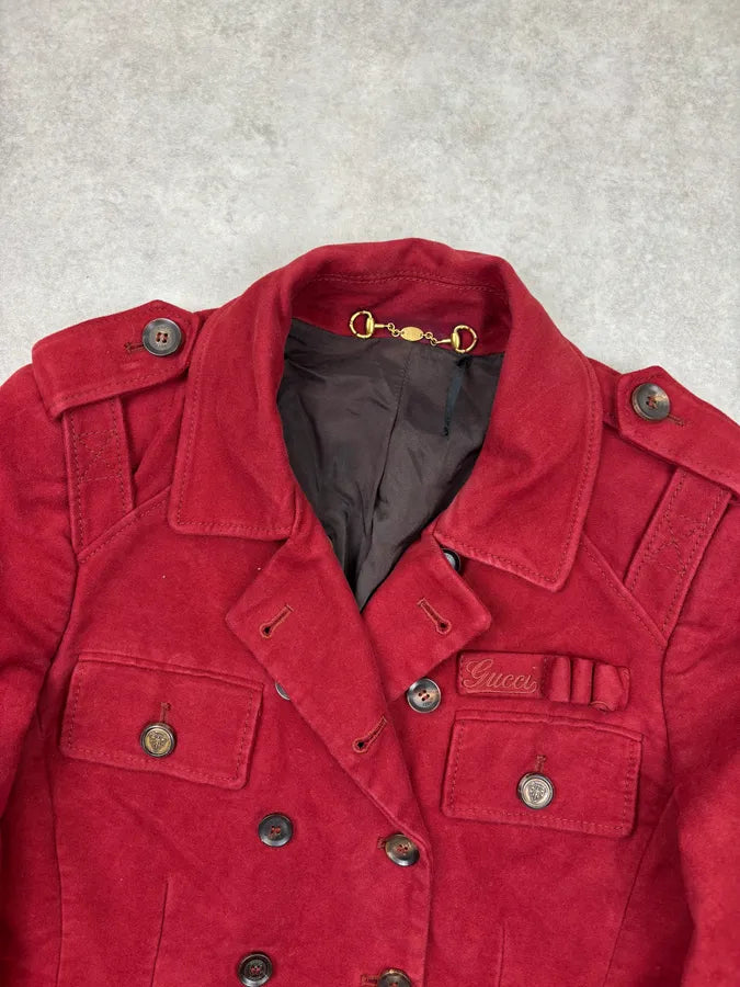 AW2008 Gucci Red Officer Buttoned Jacket by Frida Giannini sMFTqAX 3