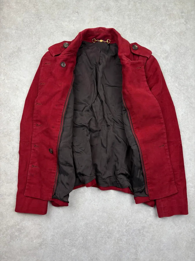 AW2008 Gucci Red Officer Buttoned Jacket by Frida Giannini sMFTqAX 6
