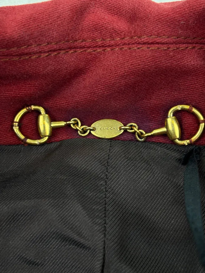 AW2008 Gucci Red Officer Buttoned Jacket by Frida Giannini sMFTqAX 9