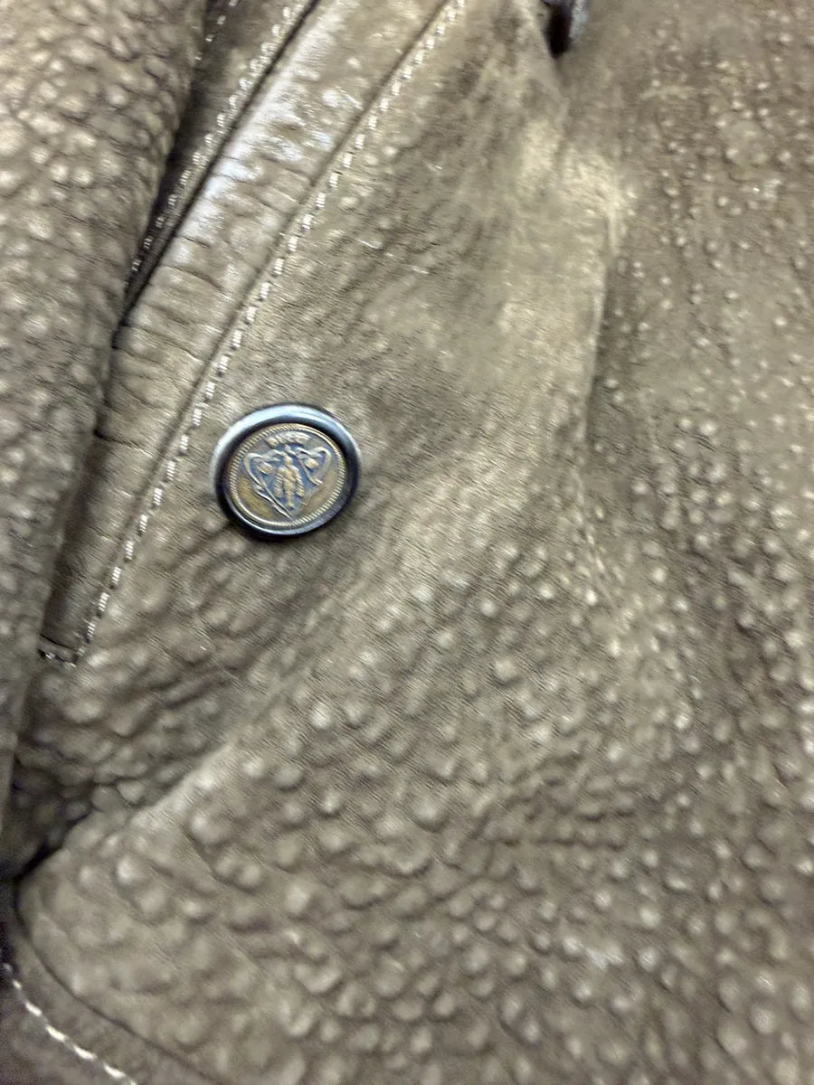 AW2008 Gucci Swedish Brown Grained Leather Jacket by Frida Giannini syEjcph 11