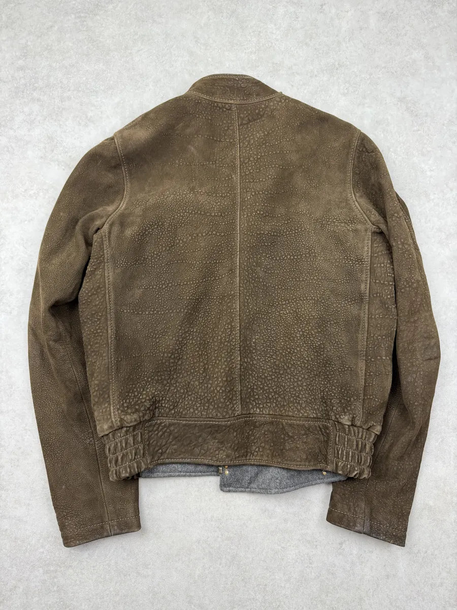AW2008 Gucci Swedish Brown Grained Leather Jacket by Frida Giannini syEjcph 7