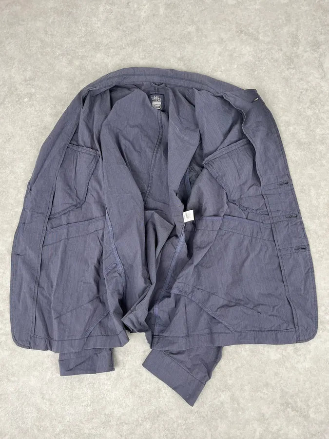 AW2008 Marithé + François Girbaud Navy Light Striped Classy Blazer Jacket GlnDtqF 7