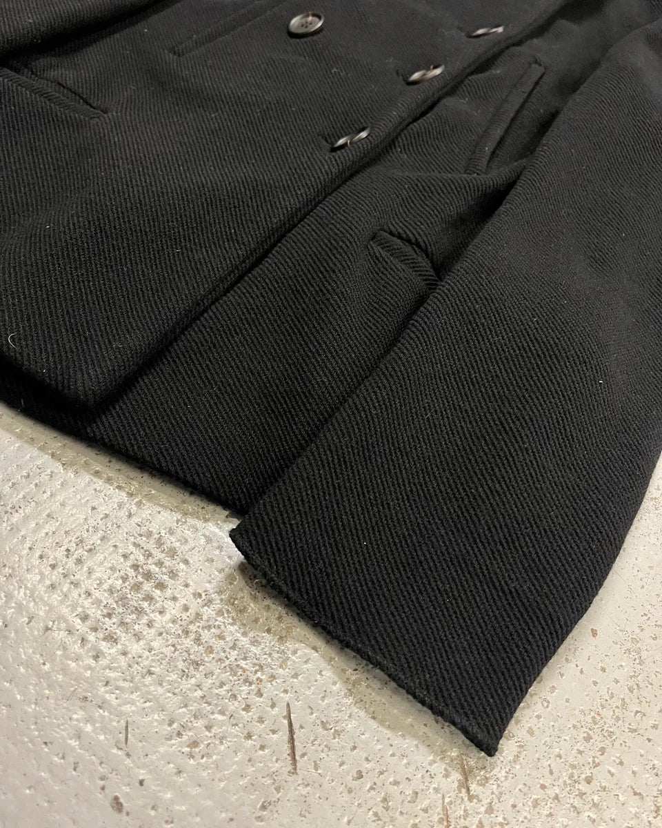 AW2008 Miu Miu Black Wool Double-Breasted Coat tSMMDnw 5