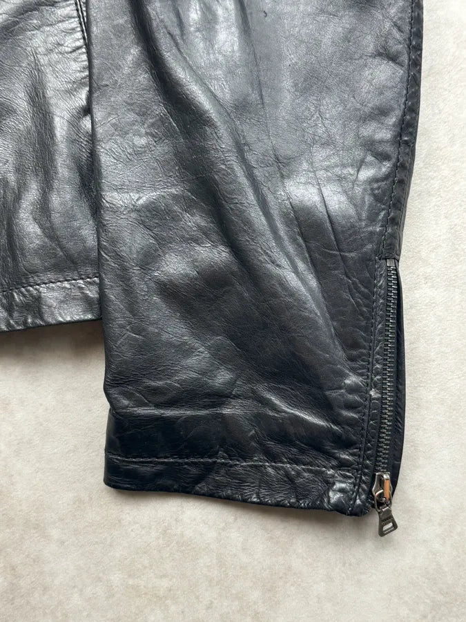 AW2008 Prada Black Classy Leather Jacket eCqSDym 8