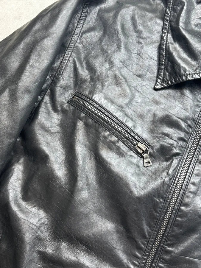 AW2008 Prada Black Classy Leather Jacket eCqSDym 7