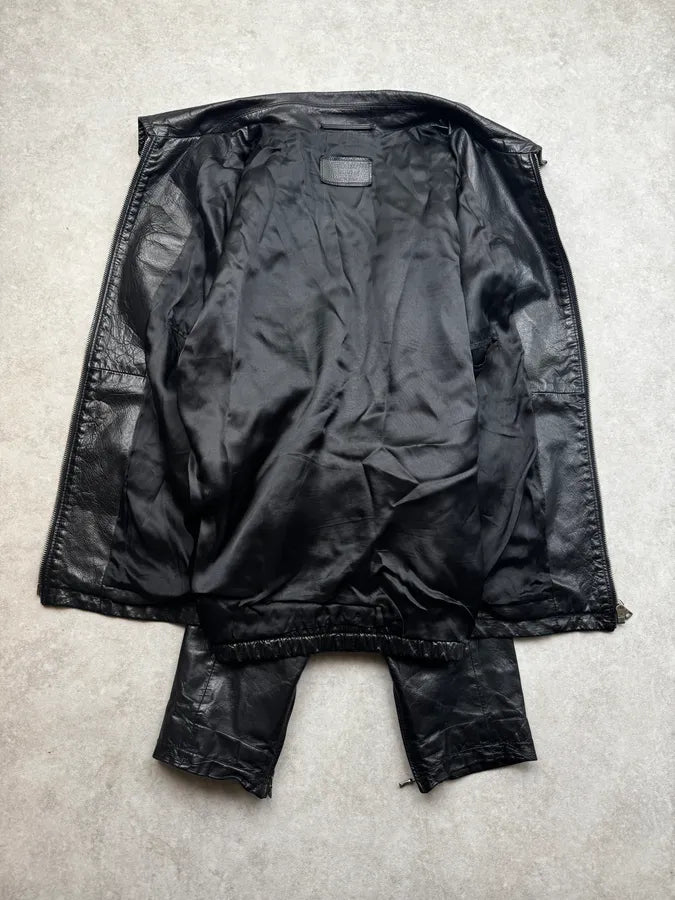 AW2008 Prada Black Classy Leather Jacket eCqSDym 6