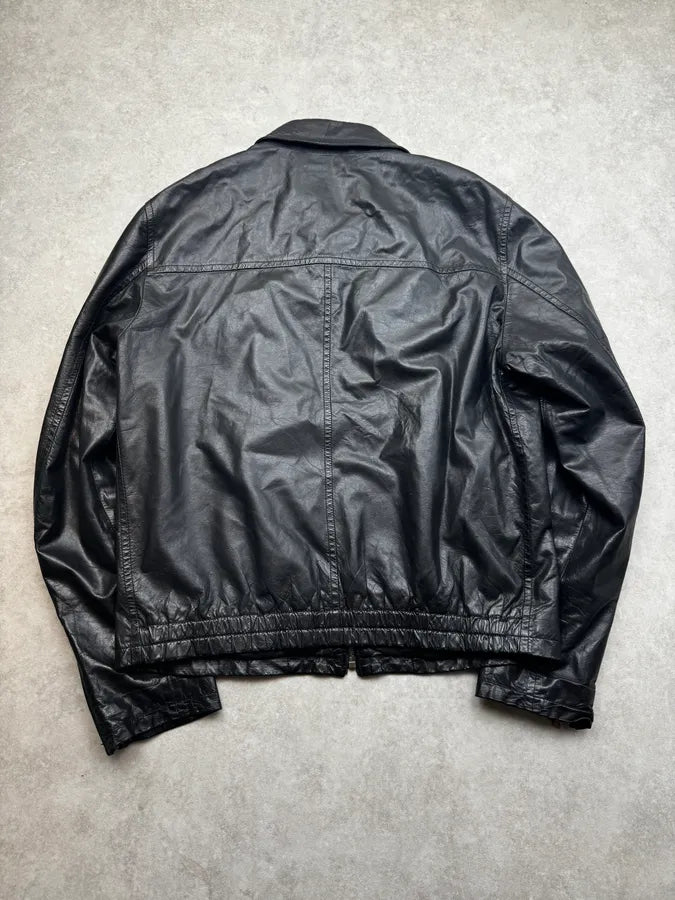 AW2008 Prada Black Classy Leather Jacket eCqSDym 1