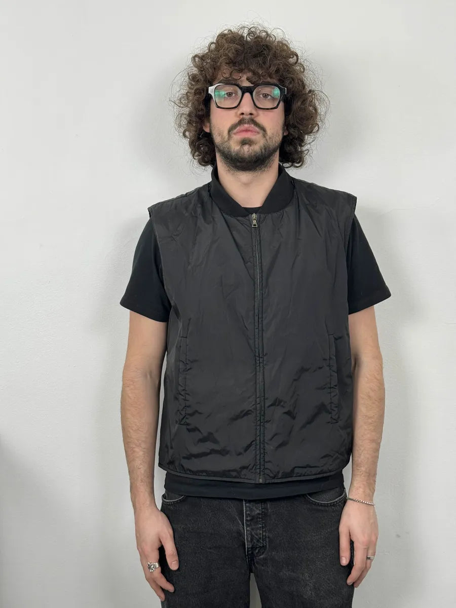 AW2008 Prada Black Nylon Light Vest Jacket bPGiupC 0