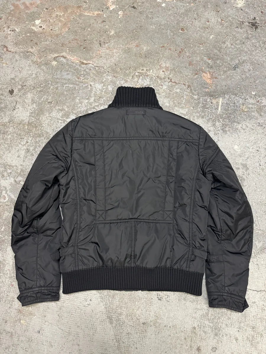 AW2008 Prada Black Nylon Utility Bomber Jacket (M/L) 1
