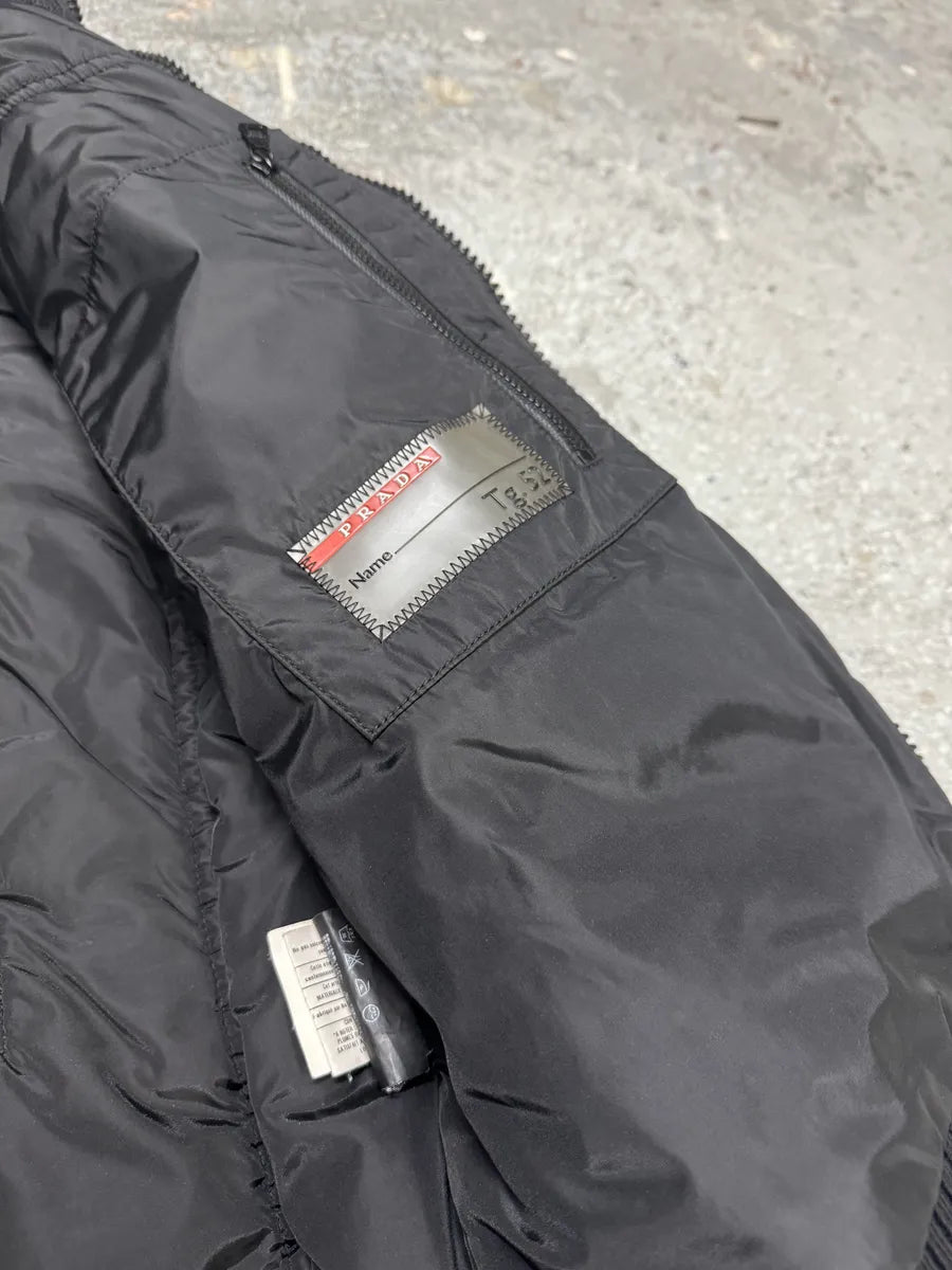 AW2008 Prada Black Nylon Utility Bomber Jacket (M/L) 11