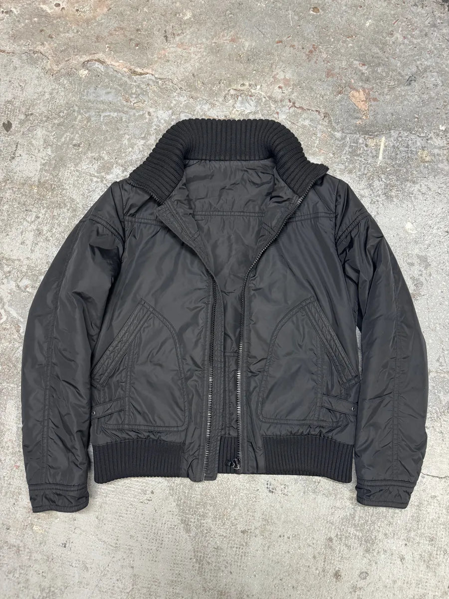 AW2008 Prada Black Nylon Utility Bomber Jacket (M/L) 3