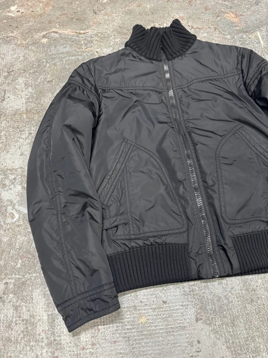 AW2008 Prada Black Nylon Utility Bomber Jacket (M/L) 4