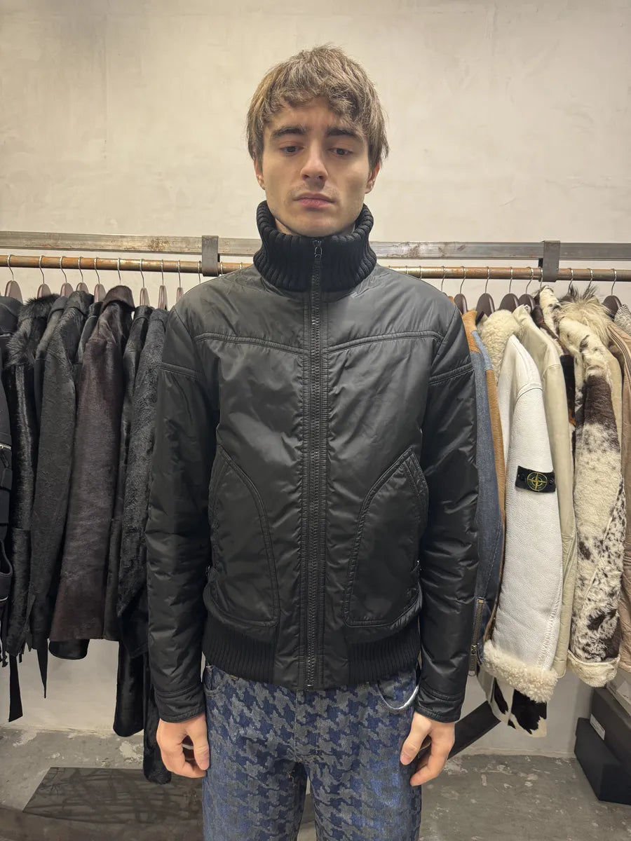 AW2008 Prada Black Nylon Utility Bomber Jacket (M/L) 6