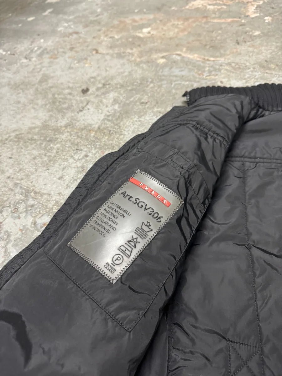 AW2008 Prada Black Nylon Utility Bomber Jacket (M/L) 8