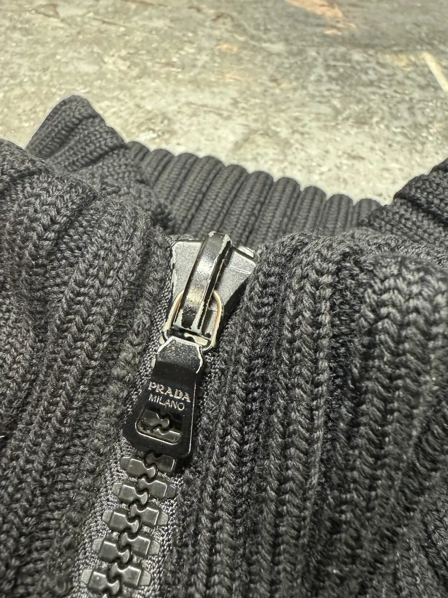 AW2008 Prada Black Nylon Utility Bomber Jacket (M/L) 9