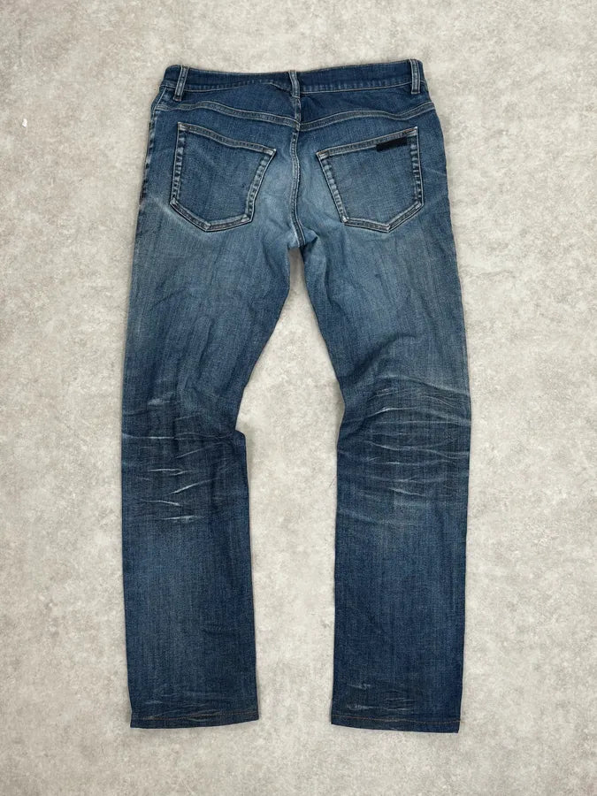 AW2008 Prada Blue Faded Tight Fit Denim Jeans iMLfFLX 4