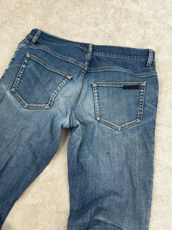 AW2008 Prada Blue Faded Tight Fit Denim Jeans iMLfFLX 6