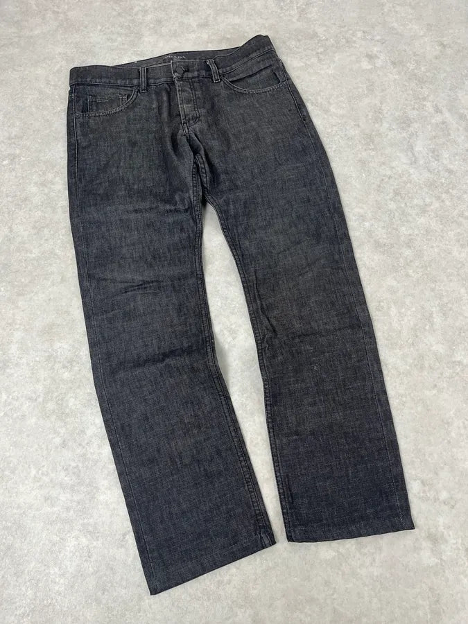 AW2008 Prada Grey Denim Straight Jeans DzyElTQ 4