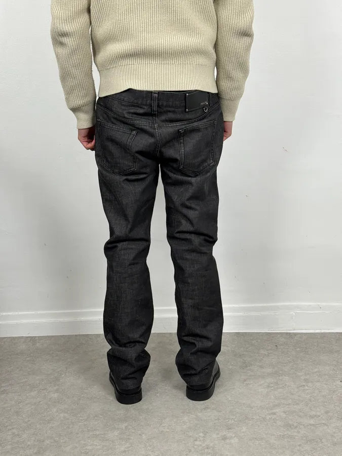 AW2008 Prada Grey Denim Straight Jeans DzyElTQ 3