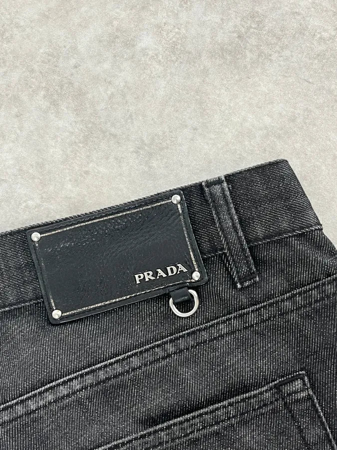 AW2008 Prada Grey Denim Straight Jeans DzyElTQ 8
